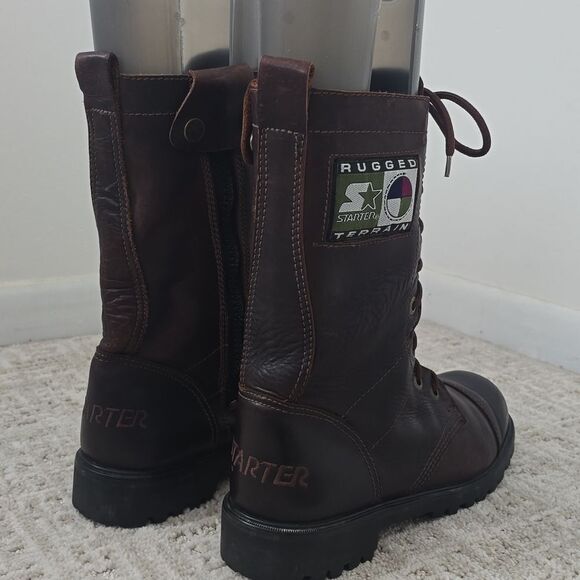 STARTER | Rugged Terrain Leather  Brown Lace-Up Boots 1990\'s main image 5